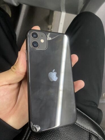 купить iphone 13 в рассрочку: IPhone 11, Колдонулган, 64 ГБ, Кара, Каптама, 100 %