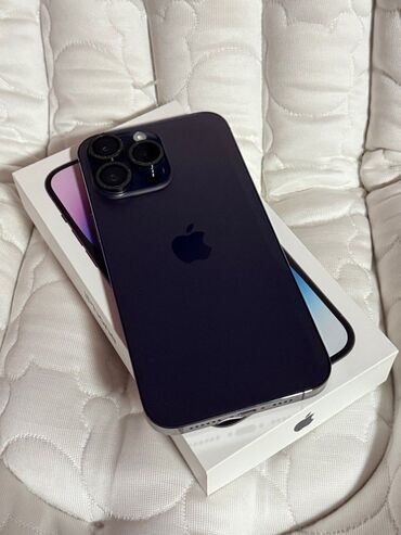 Apple iPhone: IPhone 14 Pro, 256 GB, Deep Purple, Zəmanət, Face ID, Sənədlərlə