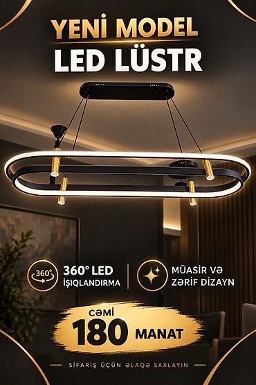gecə işıqları (noçnik): Led Çılçıraq, 4 və daha çox lampa, Metal — 1