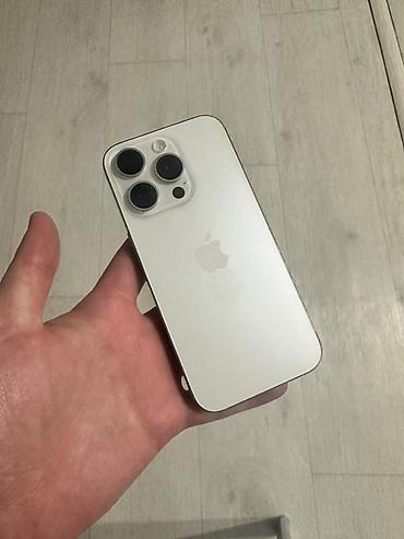 mini iphone: IPhone 15 Pro, Б/у, 128 ГБ, White Titanium, Защитное стекло, 97 % — 1