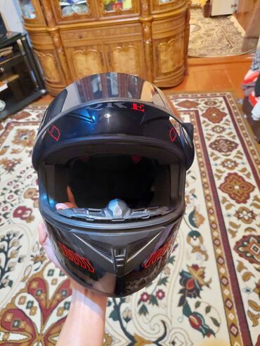 детский мотоцикл каталка: Moto dəbilqə – QKE TRON, tam üzlü model - Arxa hissədə “T.R.O.N.”