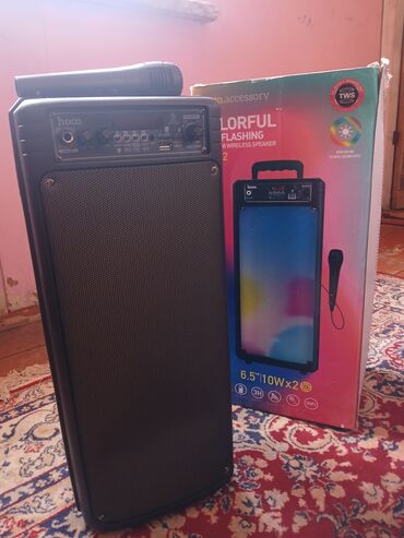 mikrafon karaoke: Hoco Kolonka, Növ - Portativ, rəng - Qara