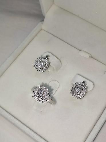 Серебряные наборы украшений: Серебряный Набор под Бриллианты Серебро 925 пробы Качество отличное — 12