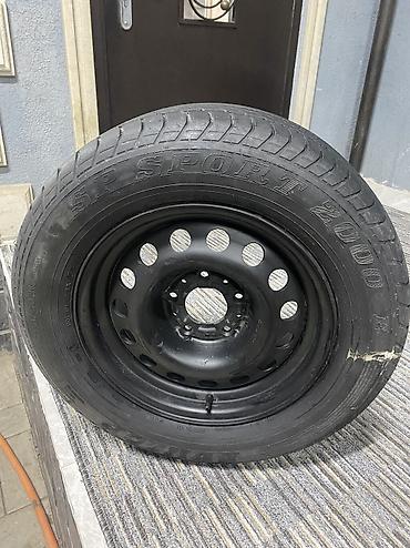 audi 90: Колеса в сборе 225 / 60 / R 15, Лето, Б/у, Запаска, Легковые, Железные, отверстий - 5 — 6