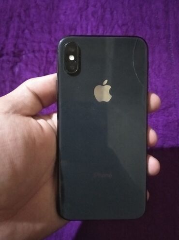 Apple iPhone: IPhone X, Б/у, 256 ГБ, Черный, Зарядное устройство, Защитное стекло, Чехол, 100 %