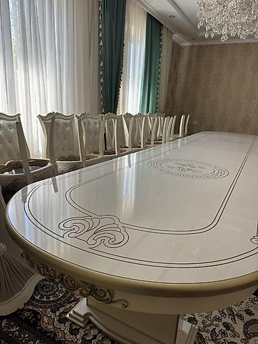 кухонные буфет: Стол и стул для зала, Б/у, Самовывоз, цвет - Белый — 1