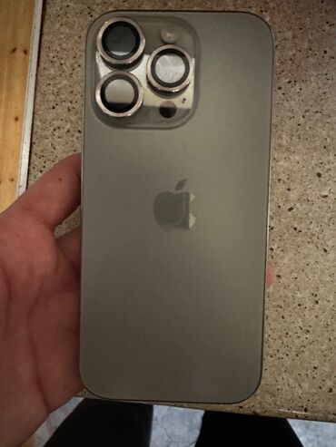 Apple iPhone: IPhone 16 Pro, 128 GB, Natural Titanium, Zəmanət, Face ID, Sənədlərlə