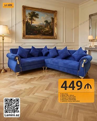 Ev və bağ: Məhsul: Künc divan - Ölçülər: 280 × 200 sm - Mexanizm: Açılan, bazalı — 1