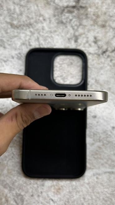 iphone cable: IPhone 16 Pro Max, Б/у, 256 ГБ, Natural Titanium, Чехол, 91 % — 3