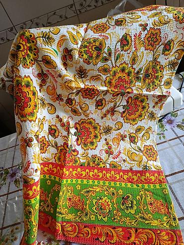 Полотенца: Кухонные вафельные полотенца с ярким принтом. размер 50/70 Материал — 28