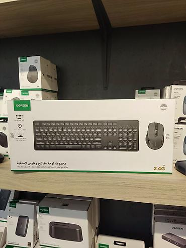 Masaüstü kompüterlər və komponentlər: UGREEN simsiz klaviatura və siçan dəsti (model KU004) - Bağlantı: 2.4 — 1