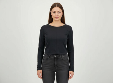 czarne obcisła bluzki: Atlantic, Women's blouse, size XL