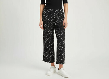 primark szerokie spodnie: George, Material trousers for women, size L