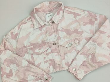 spodnie moro dresowe: Bershka, Kurtka jeansowa damska, rozmiar XS