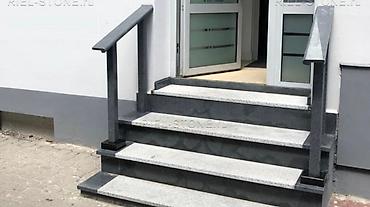 Лестницы из гранита, мрамора: Обожженный граниты на лестницы и глянцевые💯 ангола блек гранит Самый — 3