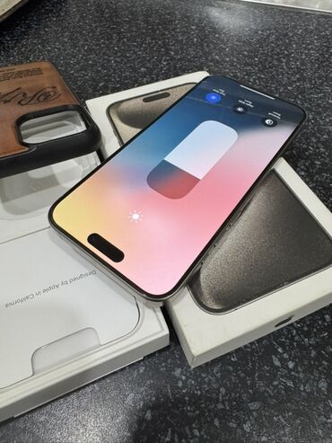 Apple iPhone: IPhone 15 Pro Max, 256 GB, Natural Titanium, Face ID, Sənədlərlə — 5