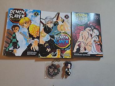 Komikslər, manqa: Манга Demon Slayer на английском языке. Три тома(3,9,11) Оригинальный — 1