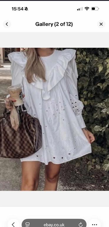 Haljine: Zara letnja haljina, engleski vez, M veličine. Dužina haljine mereno — 1