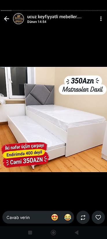 İki nəfərlik çıxarılan çarpayı seti - Üst-üstə yerləşən, alt hissəsi
