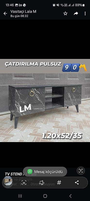 _*TV STEND / TV altı*_ Yeni və sifarişlə. Qiymət : *90₼* lalafo.az -da _*TV STEND / TV altı*_ Yeni və sifarişlə. Qiymət : *90₼*