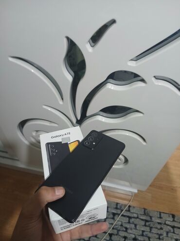 baku electronics samsung a80: Samsung Galaxy A72, rəng - Qara, Barmaq izi