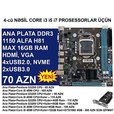 Ana platalar: Kompüter üçün Ana Platalar ⭐DDR3 LGA 1155 Asus H61 M-E (İşlənmiş) - 40 — 5