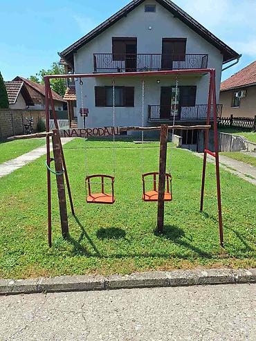 beograd crtez: Dvosed dvorišna ljuljaška za decu - Konstrukcija: čelični ram sa — 1
