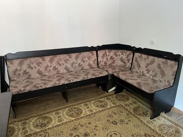 кухонный мебель в рассрочку: Кухонный стол и стул, Б/у, Самовывоз, цвет - Черный