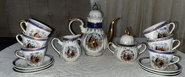 Çay dəstləri və servizlər: Çay dəsti, rəng - Ağ, Farfor, 6 nəfərlik