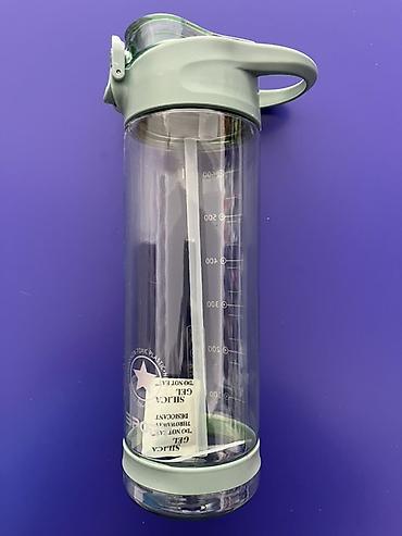 icki: Sport su qabı – pipetkali, ölçü şkallı, qapağı düymə ilə açılan. - — 3
