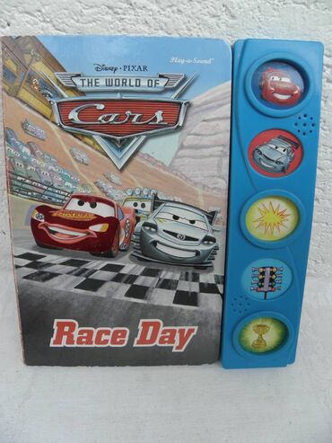 velike igračke: Knjiga: Dizni Pixar Cars: Race day,2009.12 str. na kartonu, eng