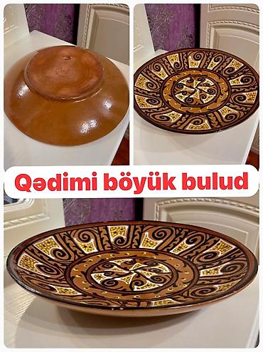 Qədimi antik şam qabları dəsti - Kompozisiya: 2 ədəd kəhrəba rəngli