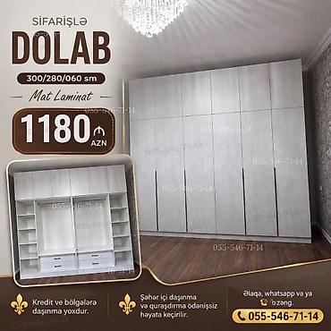 Ev və bağ: Düz dolab, Yataq otağı üçün, Paltar üçün, Açılan, Quraşdırıla bilən, 6 qapı — 1