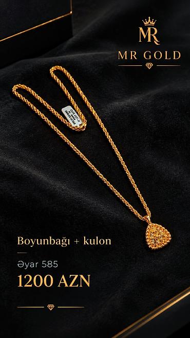 Zərgərlik əşyaları: Sırğa, Sarı qızıl, 585 Əyar — 3