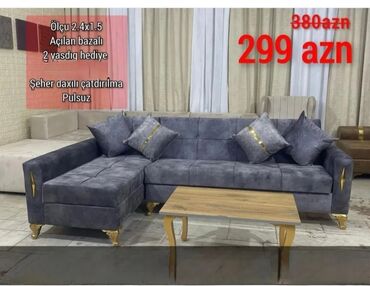 Divanlar: Künc divan, Yeni, Açılan, Bazalı, Parça, Şəhərdaxili pulsuz çatdırılma — 26