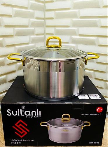 Qazan, rəng - Gümüşü, Paslanmayan polad, 5-dən çox l, 28 sm, Türkiyə lalafo.az -da Qazan, rəng - Gümüşü, Paslanmayan polad, 5-dən çox l, 28 sm, Türkiyə