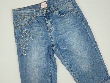 spodnie jeans baggy: 3/4 Trousers, S (EU 36), condition - Good