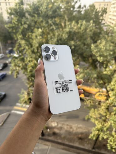 9 дюйм: IPhone 13 Pro Max, Б/у, 128 ГБ, Белый, 84 %