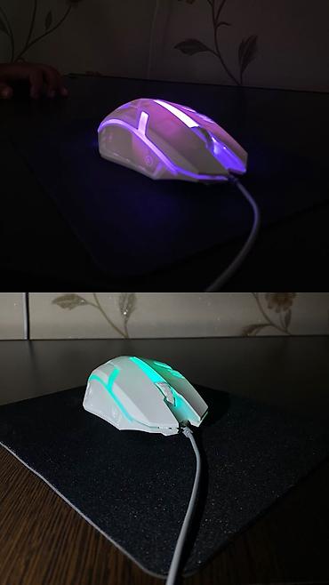 dji mic 1: Проводная игровая мышь, белая, с RGB‑подсветкой. коврик в подарок — 1
