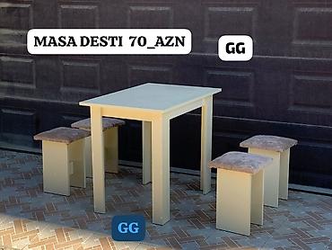 sunger: Mətbəx üçün, Yeni, Açılmayan, Kvadrat masa, 4 stul — 1