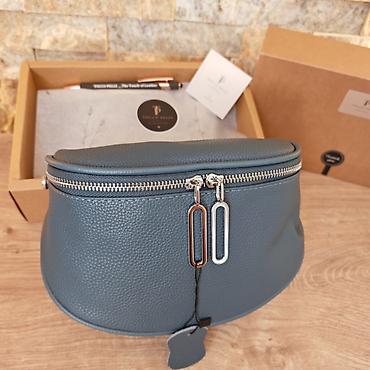 crna torba mona: Ženska crossbody torbica od kvalitetne granulirane kože u — 4