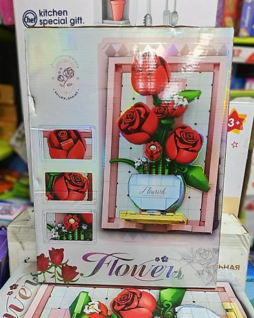 flowers: Набор для сборки 3D-панно «Flowers» (розы в вазе) - Тематика: букет — 1