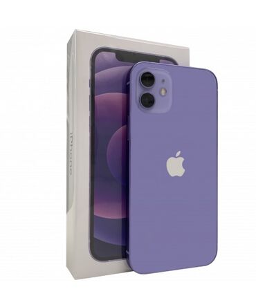 скупка мониторов в любом состоянии: IPhone 12, Колдонулган, 128 ГБ, Deep Purple, Коргоочу айнек, Каптама, Кабель, 77 %