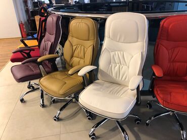 Ofis və oyun kresloları: Yeni, Təkərli, Qolları tənzimlənmir, Dəri — 2