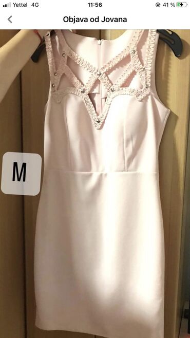 cipkasta haljina za plazu: M (EU 38), bоја - Roze, Na bretele
