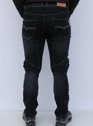 Farmerke: Muške crne farmerke – moto/urban stil - Kroj: slim/straight sa — 18