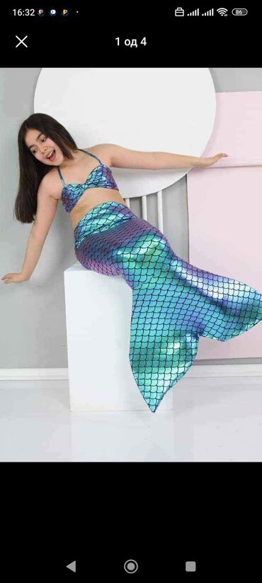 Kupaći kostimi: Odmah dostupni trodelni sirena kupaći Cena mat 2550 din, svetlucavi — 5