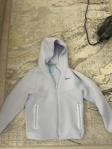 Толстовка Nike с капюшоном на молнии - Цвет: светло-серый/ледяной -