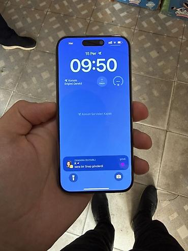 512 ssd qiymeti: IPhone 15 Pro, Gümüşü, Face ID — 1
