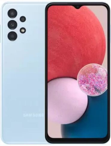 Samsung: Samsung Galaxy A13, 64 GB, rəng - Göy, Barmaq izi, İki sim kartlı, Face ID